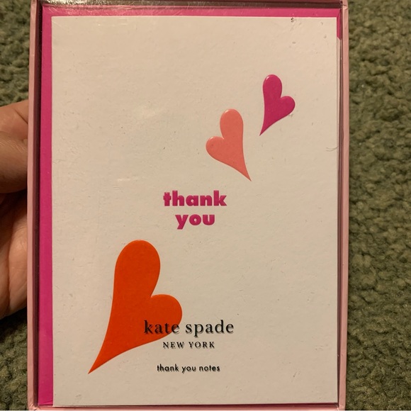 NIB Kate Spade ♠️ stationary set thank you notes 2 ballpoint pens - Picture 2 of 8